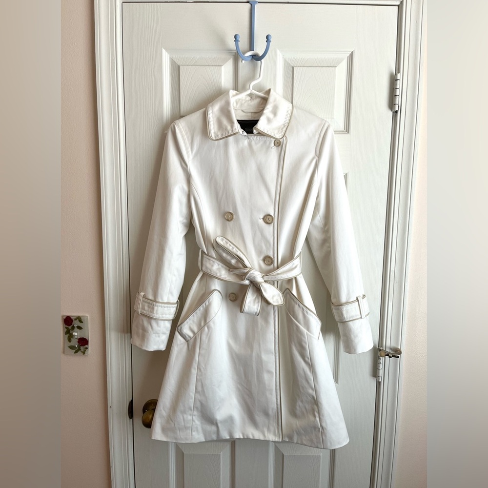 Coach White Trench Coat